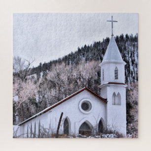 Little Mountain Town Church - 20x20 - 676 Stk. Puzzle