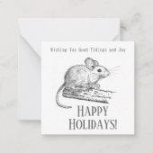 Little Mouse Good tidings and Joy Mitteilungskarte (Vorderseite)