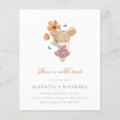 Little Mouse Wild 1 Blume Budget 1. Geburtstag (Vorderseite)