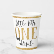 Little Mr One Derful 1st Birthday Paper Cup
