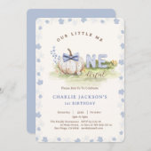 Little Mr Onederful Bow Krawatte Pumpkin 1. Geburt Einladung (Vorne/Hinten)