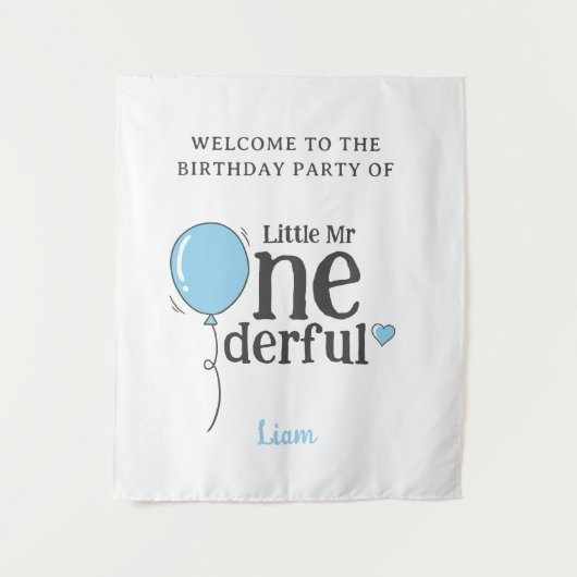 Little Mr Onederful Party Welcome Wandteppich (Vorderseite)