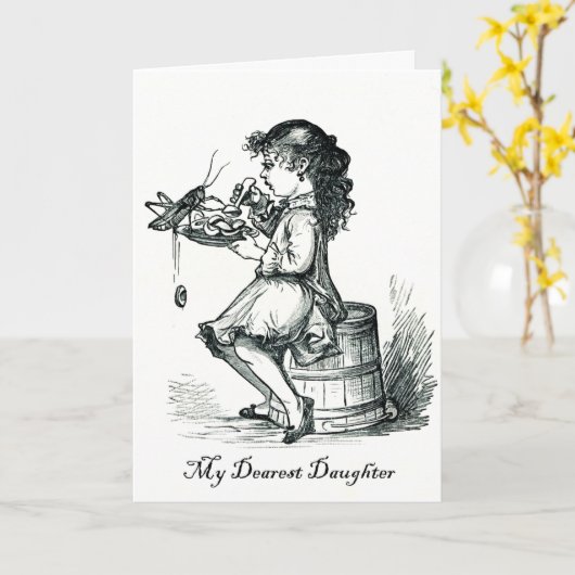 Little Muffet Liebste Tochter Geburtstag Karte (Gelbe Blume)