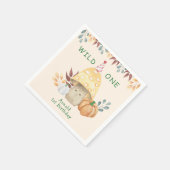 Little Mushroom erste Geburtstagsparty Serviette (Ecke)