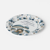 Little Mushroom Fairy Blue Kindergeburtstag Party Pappteller (Schrägansicht)