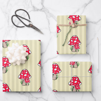 Little Mushroom Illustration Geschenkpapier Set