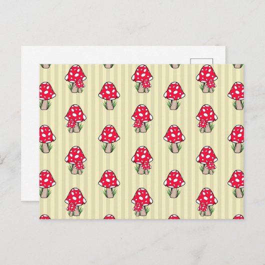 Little Mushroom Illustration Postkarte (Vorne/Hinten)