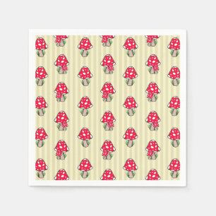 Little Mushroom Illustration Serviette