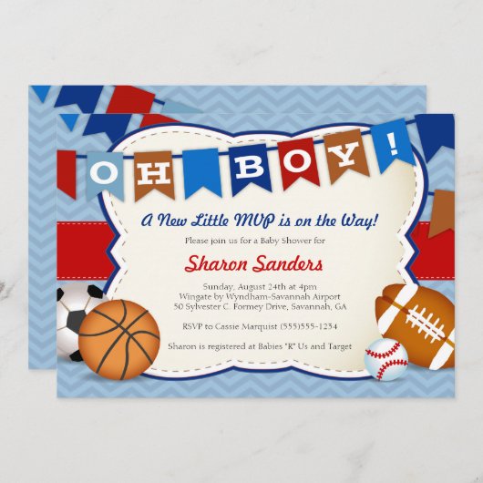 *Little MVP* Sport - themenorientierte Einladung (Vorne/Hinten)