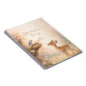 Little Nature Diary Cute Deer Bird Nest Notebook | Notizblock (Rechte Seite)