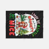 Little Naughty aber Nice Xmas Cavalier King Charle Fleecedecke (Vorderseite (Horizontal))