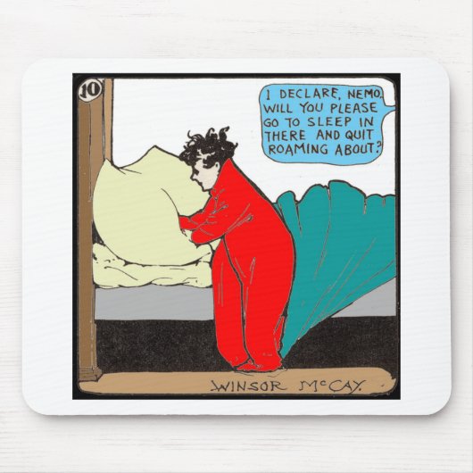 "Little Nemo" im Bett Mousepad (Vorne)