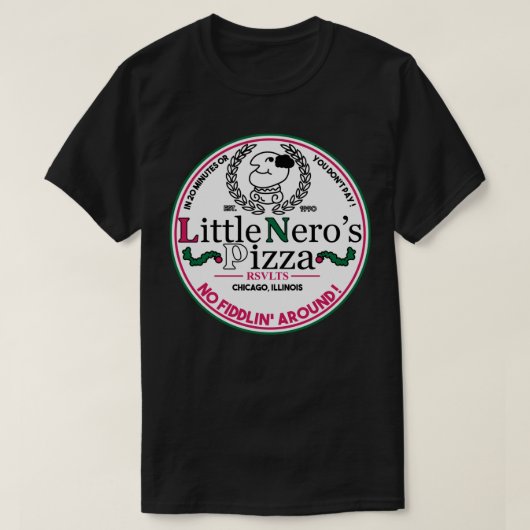 LIttle Nero Pizza Sticker T-Shirt (Design vorne)