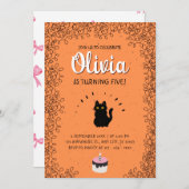 Little Nice Cat Birthday Party Einladung (Vorne/Hinten)