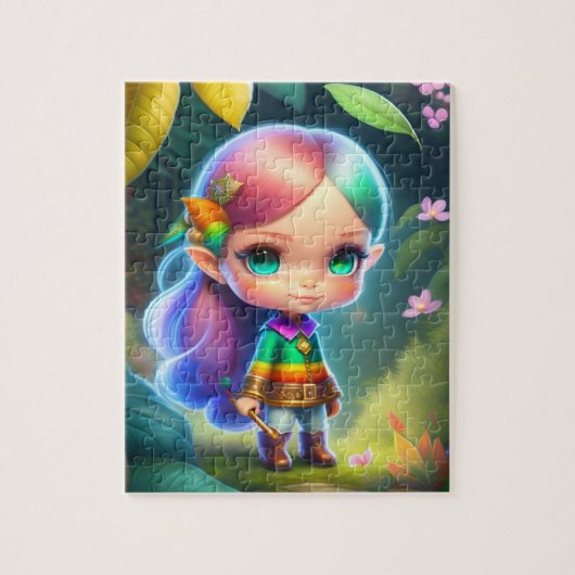 Little Niedlich Elf Girl Puzzle (Vertikal)