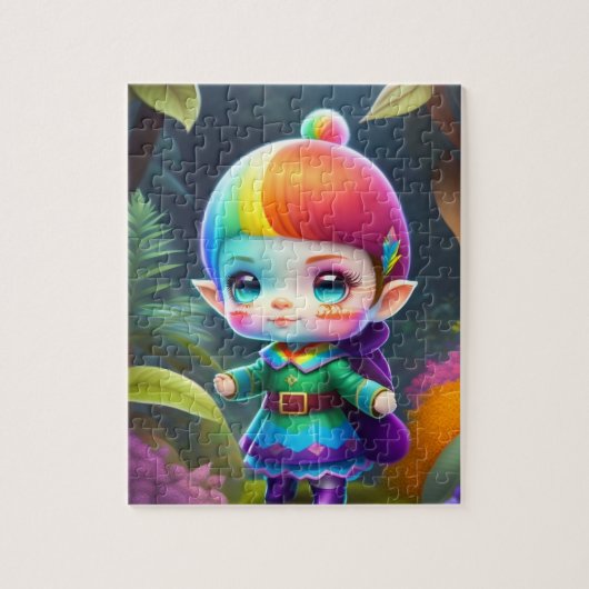 Little Niedlich Elf Girl Puzzle (Vertikal)