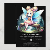 Little Niedlich Fairy Birthday Einladung (Vorne/Hinten)