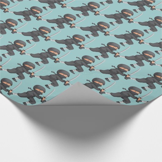Little Ninja Design Wrapping Paper Geschenkpapier (Ecke)
