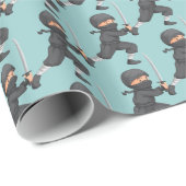 Little Ninja Design Wrapping Paper Geschenkpapier (Rolleneckpunkt)