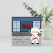 Little Ninja Geburtstag Thema Einladung (Stehend Vorderseite)