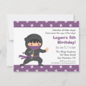 Little Ninja Kindergeburtstag Party Einladungen (Vorderseite)