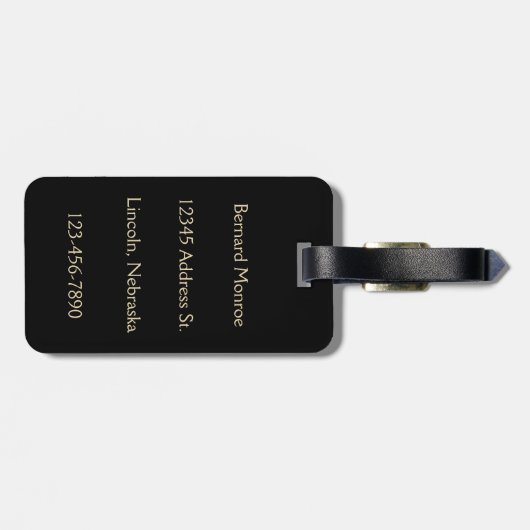 Little Ninja mit Name, Adresse und Kontaktinformat Gepäckanhänger (Rückseite horizontal)