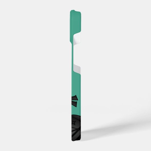 Little Ninja Peeking on Green iPhone Hülle (Linke Seite)