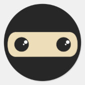 Little Ninja Runder Aufkleber (Vorderseite)