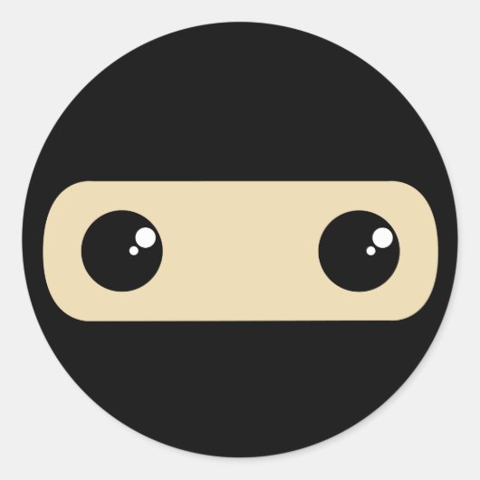 Little Ninja Runder Aufkleber (Vorderseite)