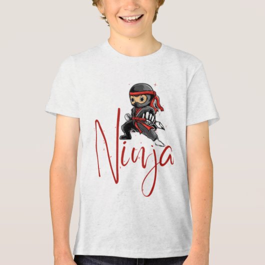 Little Ninja Tri-Blend Shirt (Vorderseite)