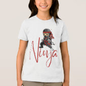 Little Ninja Tri-Blend Shirt (Vorderseite)