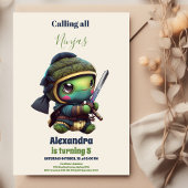 Little Ninja Turtle Kindergeburtstag Einladung