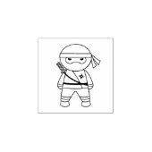 Little Ninja Warrior 1x1 Gummistempel (Prägung)