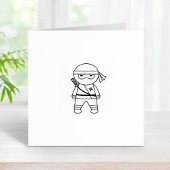 Little Ninja Warrior 1x1 Gummistempel