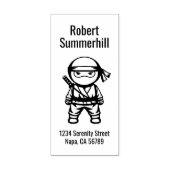 Little Ninja Warrior-Adresse Gummistempel (Prägung)