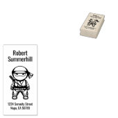 Little Ninja Warrior-Adresse Gummistempel (Stempel)