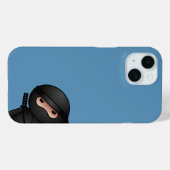Little Ninja Warrior auf Blue Case-Mate iPhone Hülle (Rückseite (Horizontal))