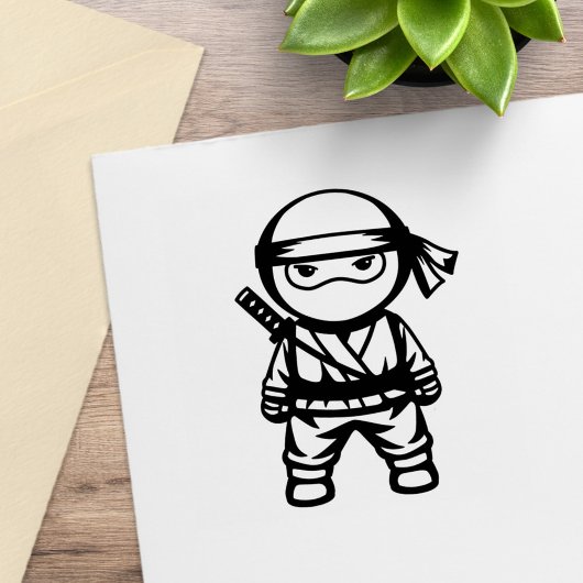 Little Ninja Warrior Color Me Gummistempel