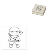 Little Ninja Warrior Color Me Gummistempel (Stempel)