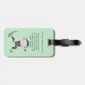 Little Ninja Warrior - Individuelle Name für Kinde Gepäckanhänger (Rückseite horizontal)