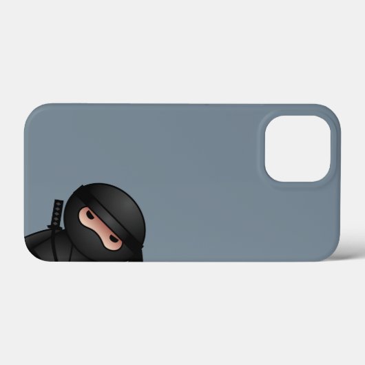 Little Ninja Warrior on Gray Case-Mate iPhone Hülle (Rückseite (Horizontal))