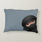 Little Ninja Warrior on Gray Dekokissen (Rückseite)