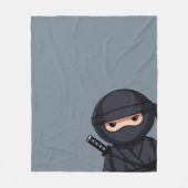 Little Ninja Warrior on Gray Fleecedecke (Vorderseite)