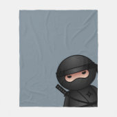 Little Ninja Warrior on Gray Fleecedecke (Vorderseite)