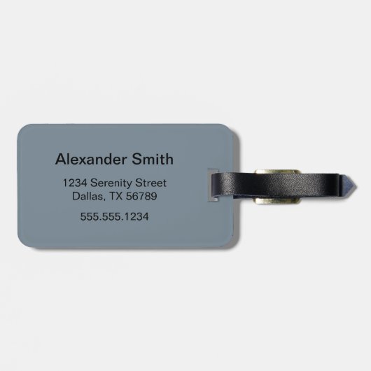 Little Ninja Warrior on Gray Gepäckanhänger (Rückseite horizontal)