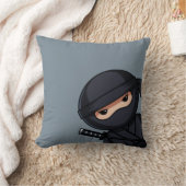 Little Ninja Warrior on Gray Kissen (Decke)