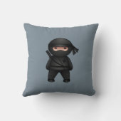 Little Ninja Warrior on Gray Kissen (Rückseite)