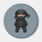 Little Ninja Warrior on Gray Magnet (Vorne)