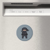 Little Ninja Warrior on Gray Magnet (In Situ (Geschirrspüler))