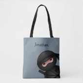 Little Ninja Warrior on Gray Tasche (Vorderseite)